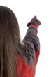 back pose of female pointing
