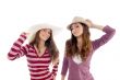portrait of females with hat