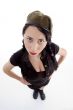 stylish pose of young model from high angle