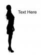 side view of standing woman