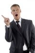adult businessman looking sideways