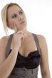 thinking beautiful woman