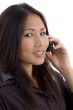  thai female talking on mobile