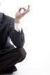 service provider`s fingers on meditation