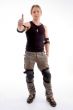 young fashionable man showing thumbs up