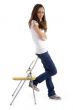 attractive young female standing with support