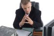 thinking businessman in office