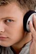 close view of man and headphone