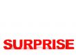front view of surprise word
