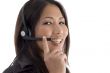 smiling female with headphone