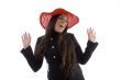 pretty young model wearing hat