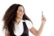 hispanic female posing with curly hairs