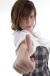 woman showing approval sign