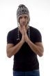 young caucasian praying