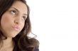 portrait of thinking young woman looking aside