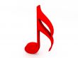 red treble clef note