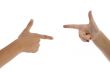 two fingers pointing each other