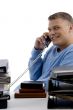young man talking on phone