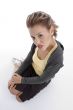 high angle view of attractive woman