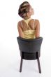 back pose of sitting female