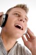 young man with headphone