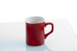red coffee mug