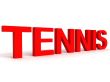 side view of tennis word