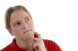handsome male in thinking pose