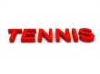flat view of tennis word