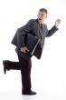 businessman in hurry with briefcase