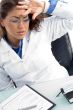 female doctor in tension