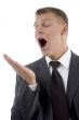 yawning young lawyer