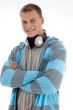 smiling man with headphone