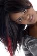 beautiful teen with colored hair