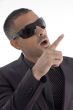 handsome male pointing with finger