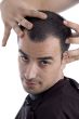 close up of man getting head massage