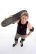 aerial view of man with skateboard