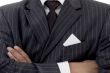 folded hand of businessman