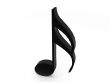 three dimensional musical notes