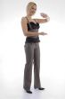 standing woman making hand gesture