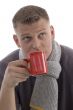 handsome man drinking coffee