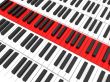 close up of piano keys