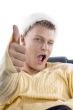 man showing thumbs up