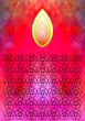 Indian flame floral pattern