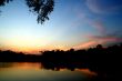 View of reservoir at sunset