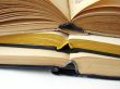 old books pile