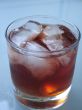 ice cubes in a close-up drink