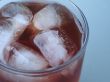 ice cubes in a close-up drink