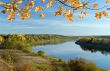 Valley of the river in the autumn