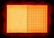 yellowed paper with a squared part
